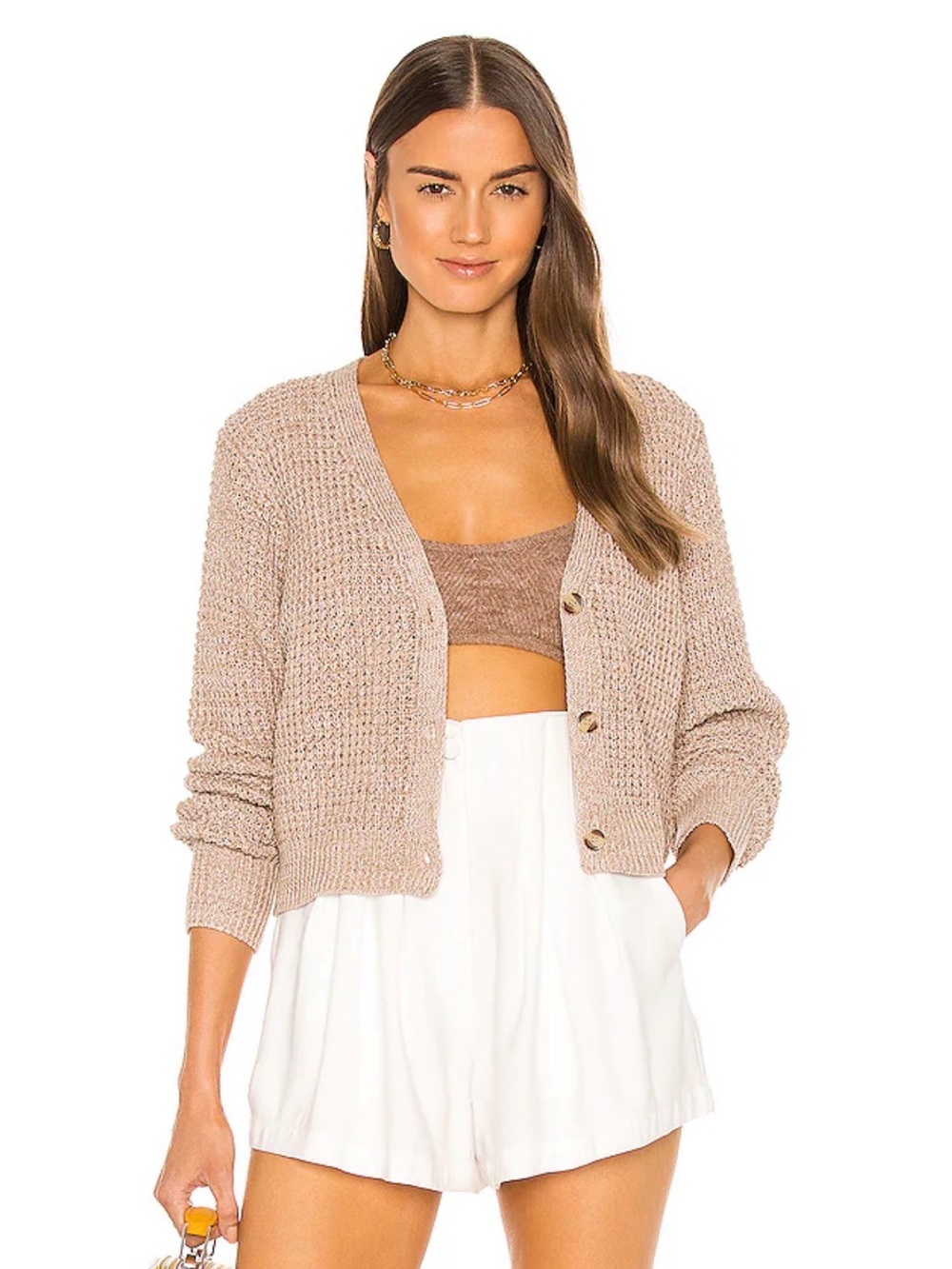 John + Jenn Miles Cardigan Taupe